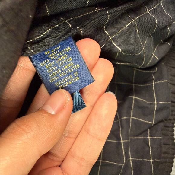 Polo Ralph Lauren Jacket Mens 3XB Black Bi Swing Full Zip Bomber Chin Strap - Picture 4 of 8